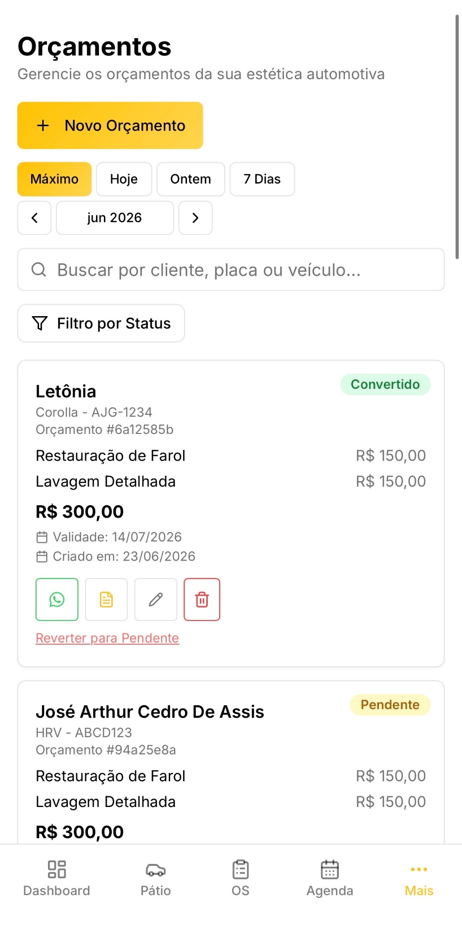 Orçamentos