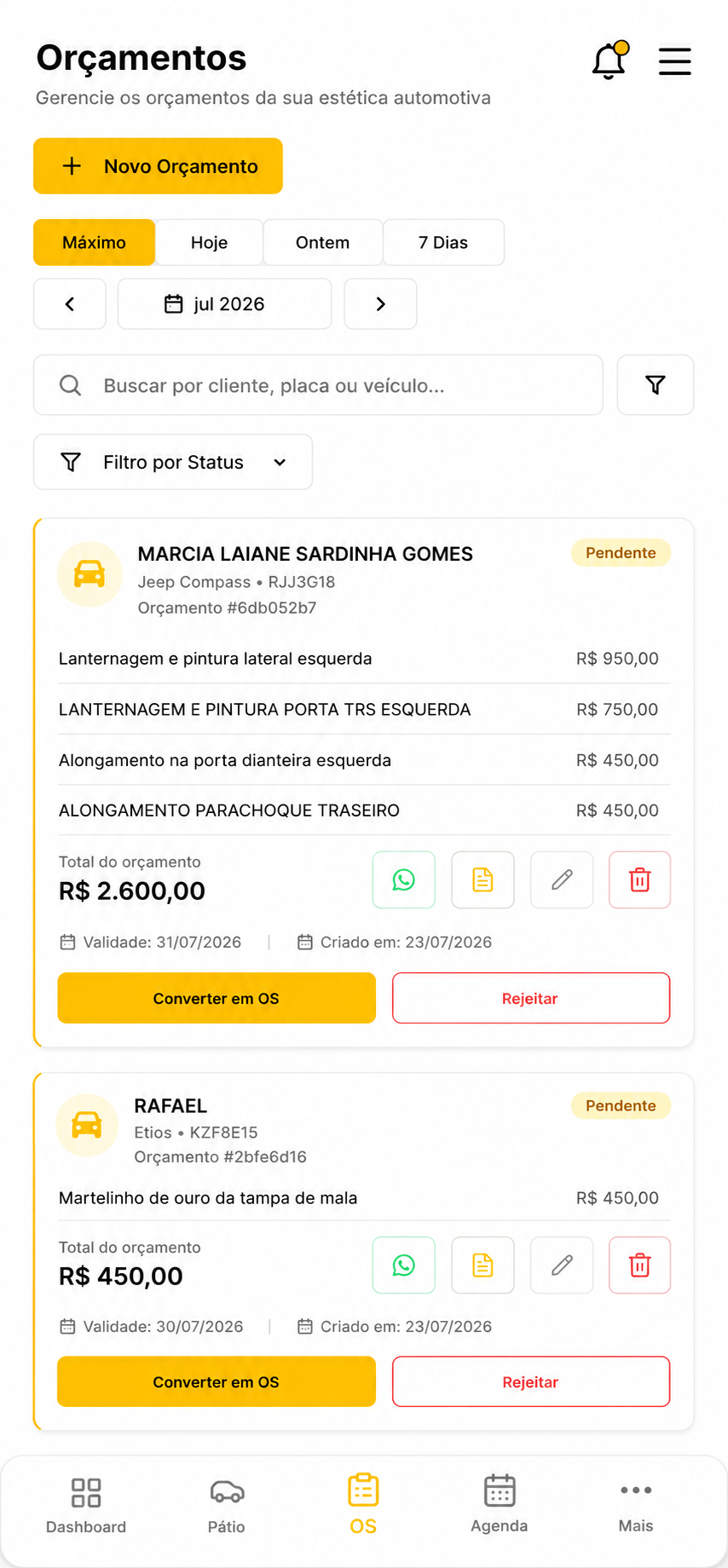 Orçamentos